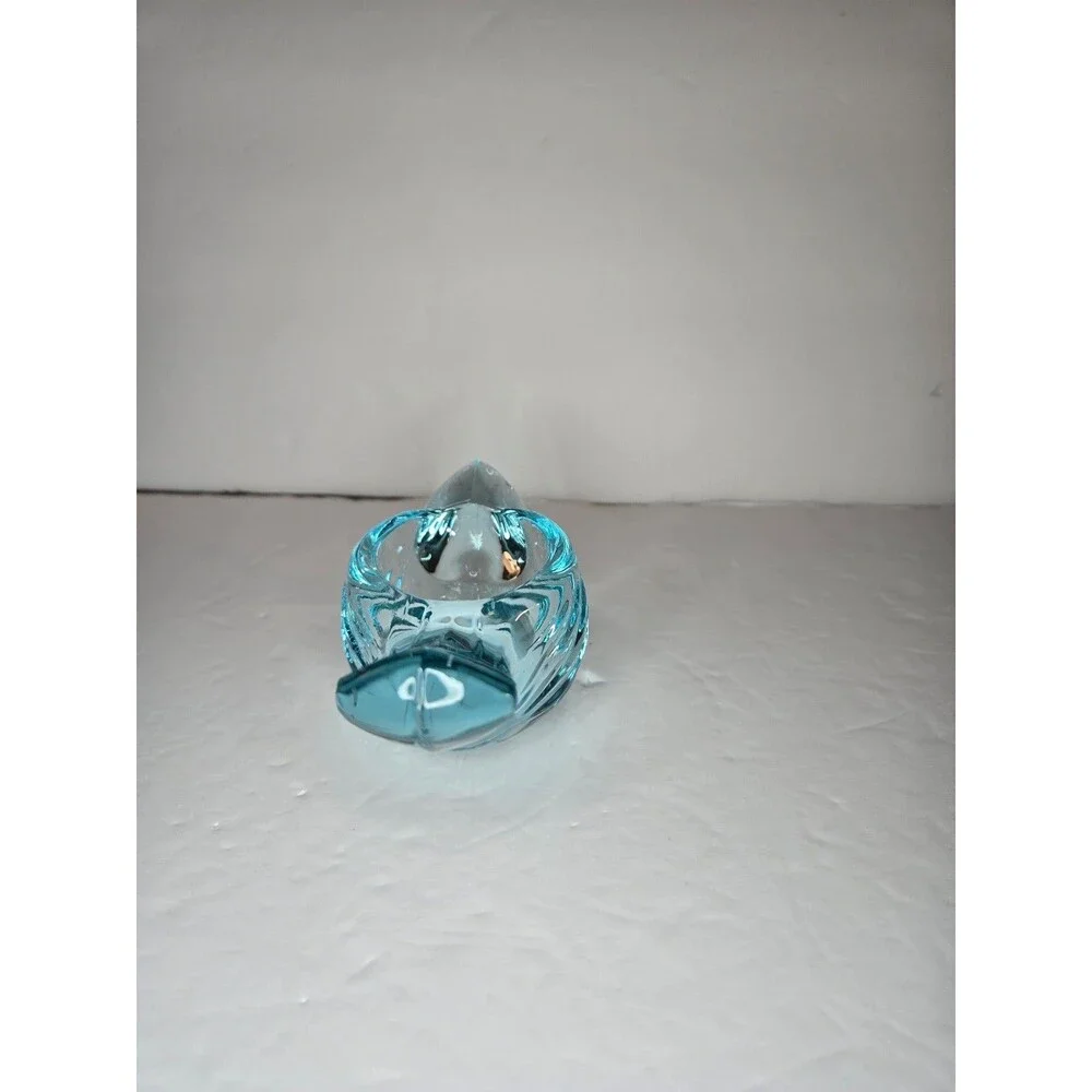 Art Glass Blown Blue Bird Votive/candle Holder Turquoise Spring Easter Decor